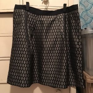 LOFT Black and silver skirt